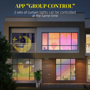 LED Curtain Fairy Lights 3x3m with Remote App Control 400 RGBIC Colour Changing by HOMCOM