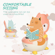 Baby Potty Training Toilet with Splash Guard and Anti Tip Design Easy to Clean Grey AOSOM