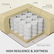 Manual Reclining Swivel Armchair With Footrest And Cup Holders For Lounge Use, Cream