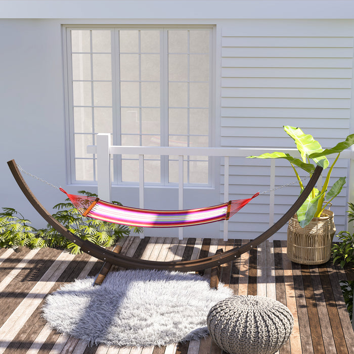 Brown 3.25m Wooden Hammock Stand Universal Fit for Garden and Camping by Outsunny