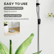LED Floor Lamp with Adjustable Reading Light Ideal for Living Rooms or Bedrooms Silver Tone