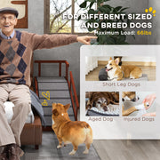 Pet Ramp for Beds and Sofas with Non Slip Surface and Guardrails for Older Pets Brown and Grey AOSOM