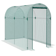 Large Mini Polytunnel Greenhouse 240 x 120cm Portable Growhouse by Outsunny