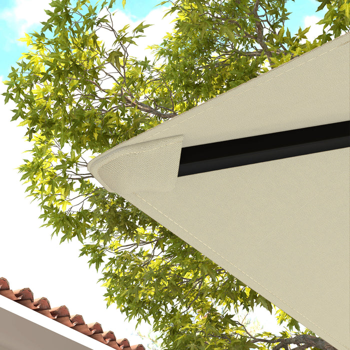 Cream 3m x 3m Gazebo Canopy Replacement UV-Resistant Waterproof Cover by Outsunny
