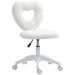 White Teddy Fleece Swivel Office Chair with Adjustable Height by HOMCOM