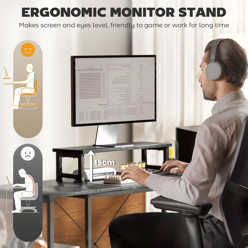 Black L Shaped Corner Desk 168cm with Adjustable Shelf and Storage for Two People by HOMCOM