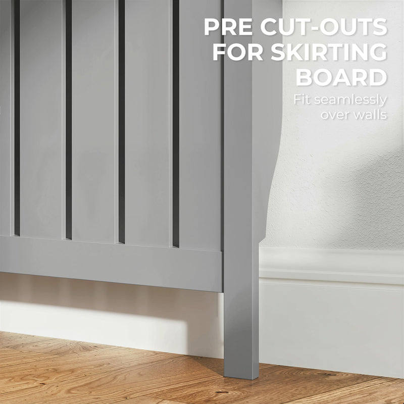 Radiator Cover with Storage Drawers for Safe Heating and Tidy Hallways or Lounges Grey Homcom