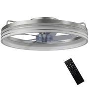 Smart Ceiling Fan With Adjustable Light and App Control for Year Round Home Comfort Silver Tone AOSOM