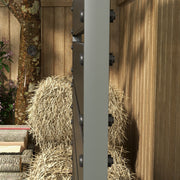 Black Raised Garden Planter with Trellis and Drainage Gap for Climbing Plants by Outsunny