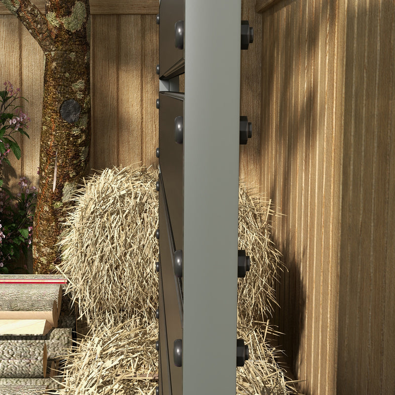 Black Raised Garden Planter with Trellis and Drainage Gap for Climbing Plants by Outsunny