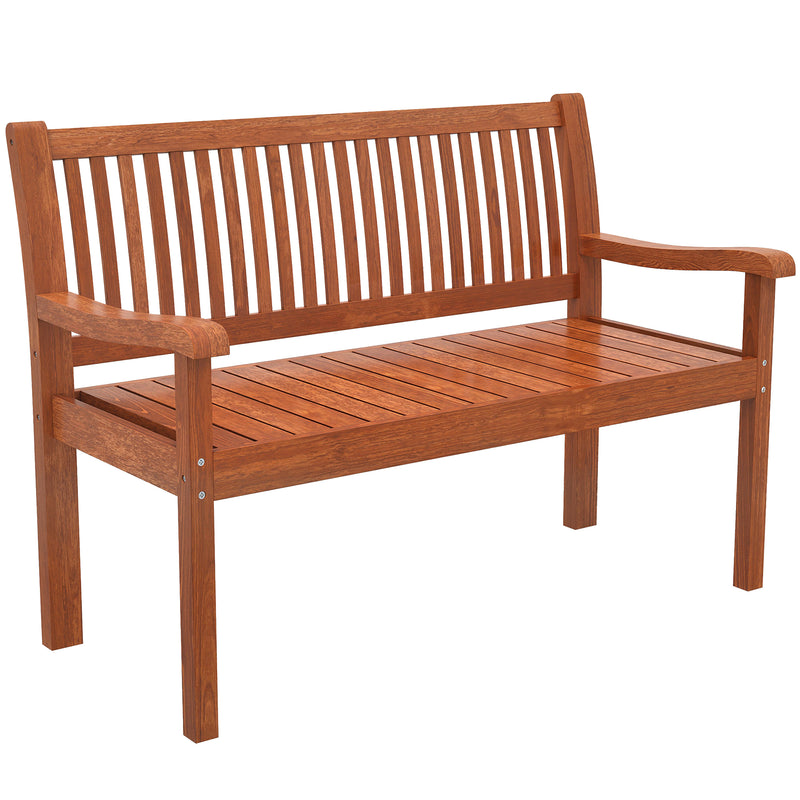 Wooden Garden Bench with Waterproof Cover for Comfortable Outdoor Seating Light Brown Outsunny