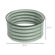 Set of 2 Green Metal Raised Garden Beds With Safety Edging Ideal for Growing Vegetables