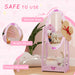 Kids Full Length Rotating Mirror With Storage Shelf Pink by AIYAPLAY