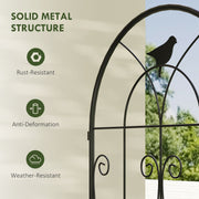 Set of 2 Metal Garden Trellis Panels for Climbing Plants and Flowers 150 x 50cm by Outsunny