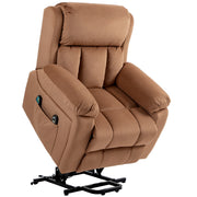 Electric Reclining Lift Chair with Remote and 8 Point Massage Ideal for Elderly Comfort Brown