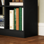 Tall Freestanding Bookshelf with Drawer for Home Office or Bedroom Storage Black
