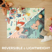 Foldable Double Sided Baby Play Mat Water Resistant for Indoor or Outdoor Use Green AOSOM