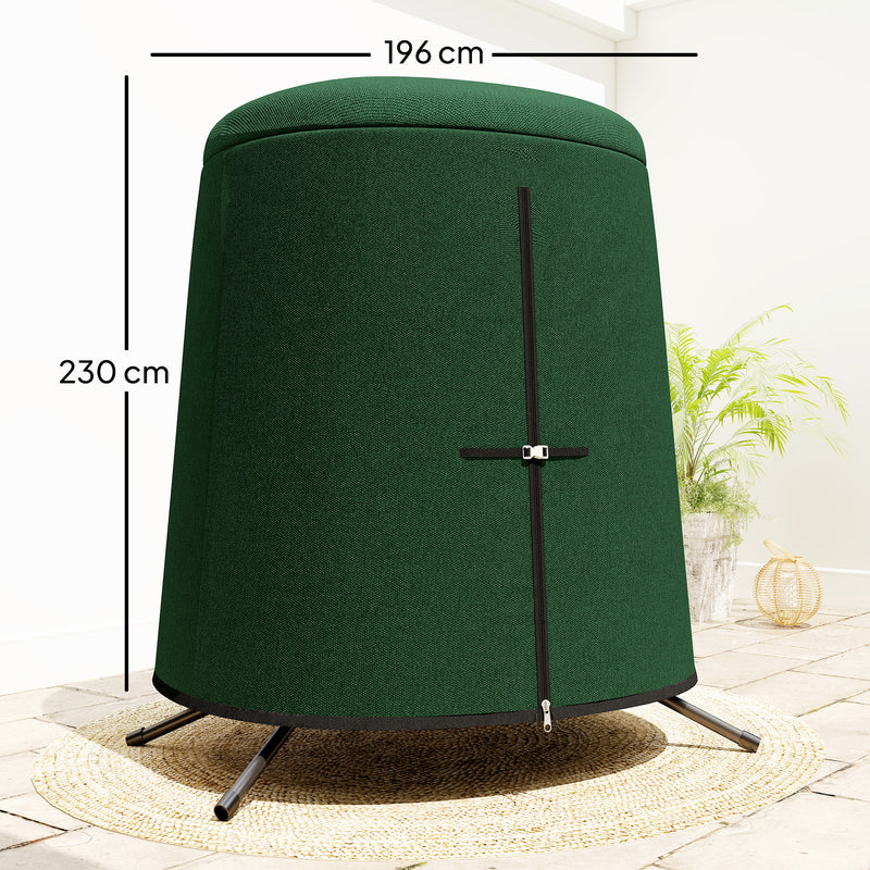 Egg Chair Cover for Outdoor Protection Waterproof Oxford Fabric with Zip Fastening Green Outsunny