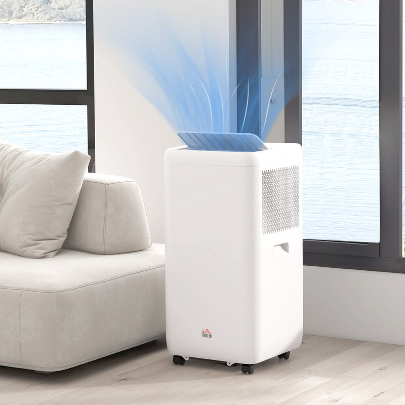 12000 BTU Portable Air Conditioner with Dehumidifier and Timer for Rooms Up to 35 SQM White