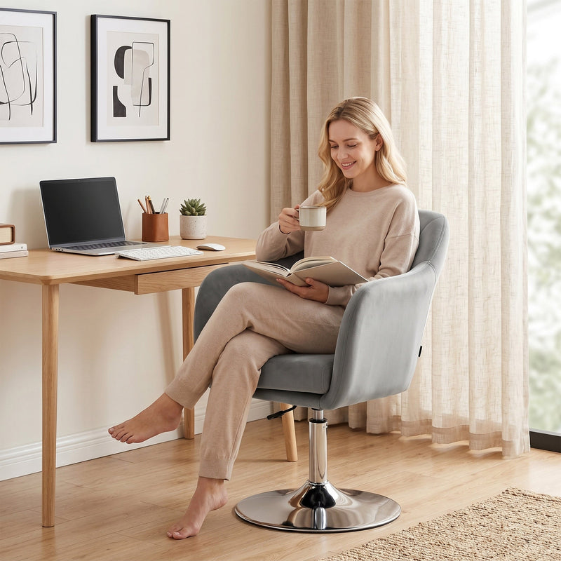 Swivel Lounge Chair Grey - image 9