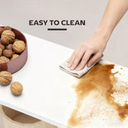 Slim 3 Tier S Shaped Side Table With Storage Shelves Ideal For Small Spaces White