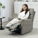 Grey Manual Reclining Chair with 140 Degree Adjustment and Footrest by HOMCOM