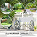 Grey 2 Seater Wooden Garden Bench with Wagon Wheel Design by Outsunny