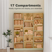 Slim Bookcase with Adjustable Shelves for Small Spaces and Hallways in Light Green by Homcom