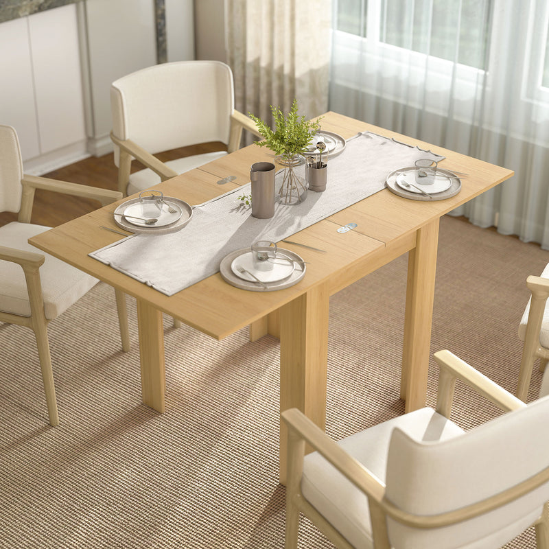 Compact Dining Table for Two Ideal for Small Kitchens or Flats White Wood Effect