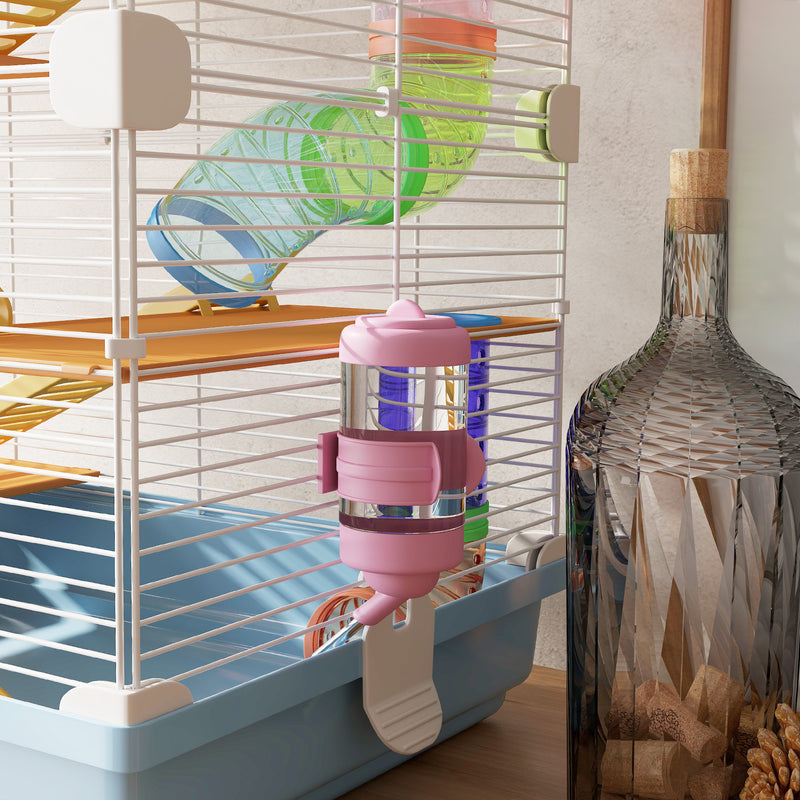 5 Tier Hamster Cage With Fun Tunnel Play Area For Small Pets, Light Blue AOSOM