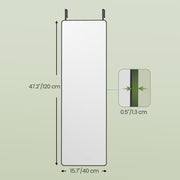 Songmics full-length mirror close-up of hanging hooks