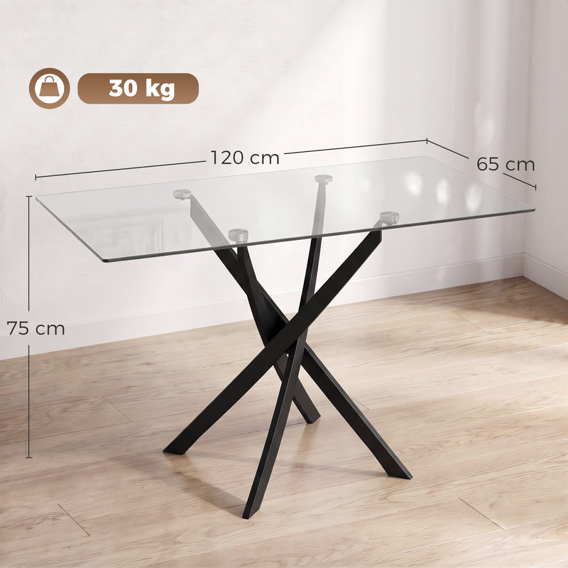 Dimensions diagram showing 120 cm length, 65 cm width, 75 cm height and 30 kg capacity