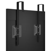 Back of the mirror showing the two over-door hooks and mounting plates