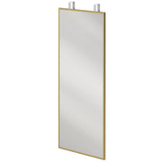 Front view of the slim-framed full length door mirror with hooks fitted