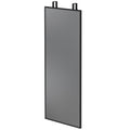 Rectangular over-door full length mirror with two hooks at the top, studio shot