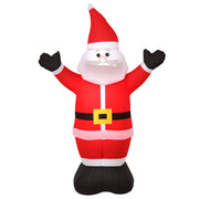 Red 4ft inflatable Santa with both arms held out wide, white studio shot