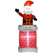 Chimney Santa inflatable shown from a slightly different angle on white