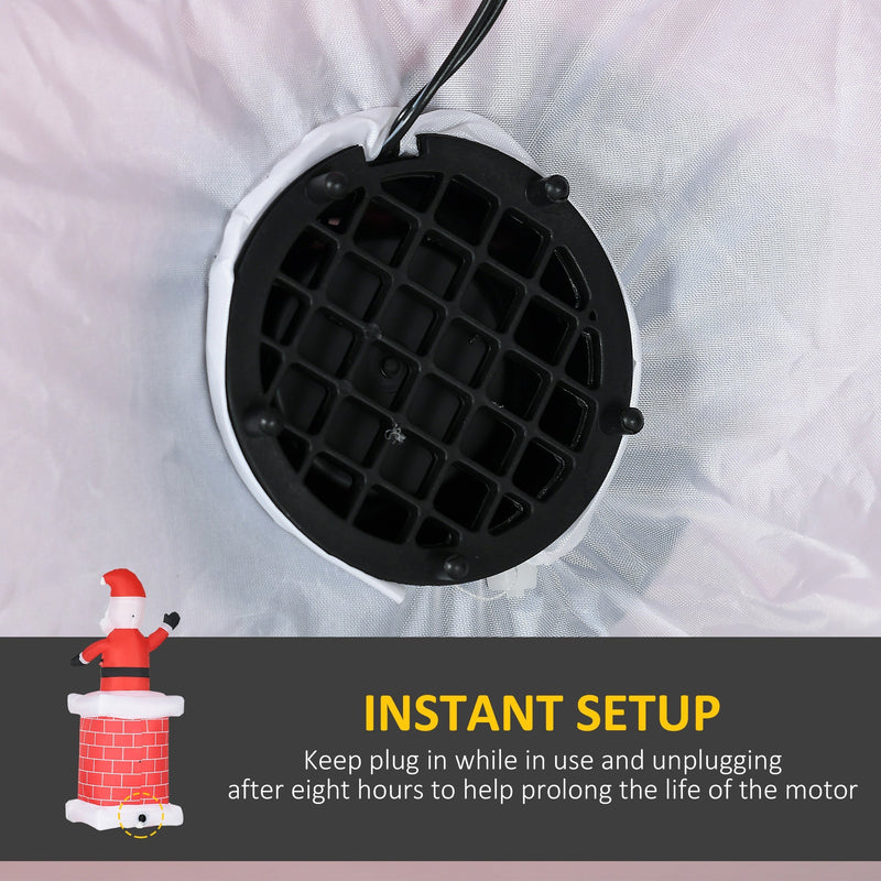 Air blower grille inside the inflatable base with instant setup callout