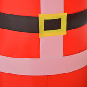 Close-up of the Santa red belt and gold buckle