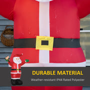 Santa belt and red coat fabric close-up with durable IP44 material callout