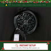 Air blower fan set into dark fabric with an instant setup panel