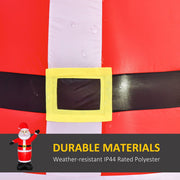 Close-up of the Santa belt and red suit with a weather-resistant IP44 polyester panel