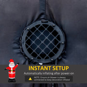 Air blower fan inside the dark fabric with an instant setup panel