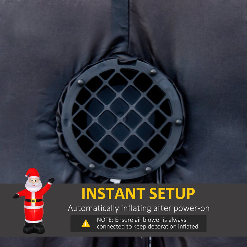 Air blower fan inside the dark fabric with an instant setup panel