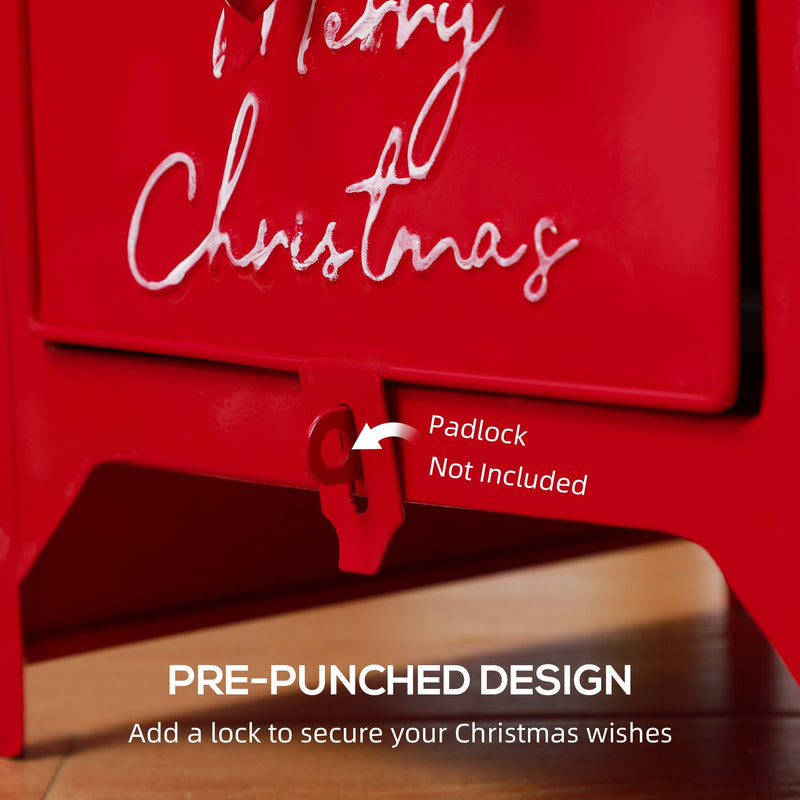 Close-up of the pre-punched padlock slot under the door with padlock not included note