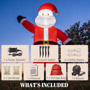 What's included: power adapter, 4 ground stakes, 2 tether ropes, 2 sandbags, manual, storage bag and blower