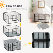 Steel Dog Whelping Box with Washable Pad and Windproof Cloth for Small Medium Dogs by PawHut