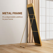 Full Length Rectangular Wall Mirror 40 x 160 cm Ideal for Bedroom or Hallway, Gold