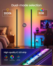 Vasagle RGB floor lamp switching between 3000K warm white and full RGB colour modes