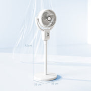 White Pedestal Air Circulation Fan with Oscillating Function by HOMCOM